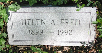 Helen A Fred Grave Marker