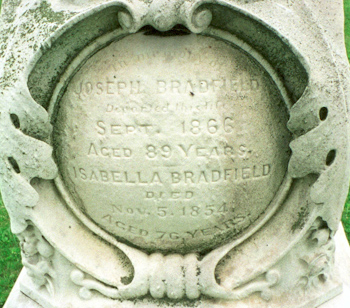 Joseph Bradfield Gravemarker