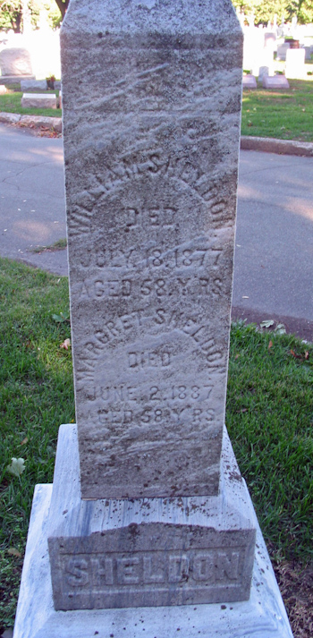 William & Margaret Sheldon memorial