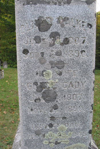 Oliver & Grace Cady Walker Grave Marker