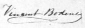 Vincent Bodine Signature