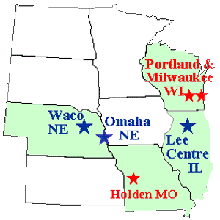 Map of Tagg Home Locations