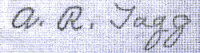 Alfred Tagg Signature (1919)